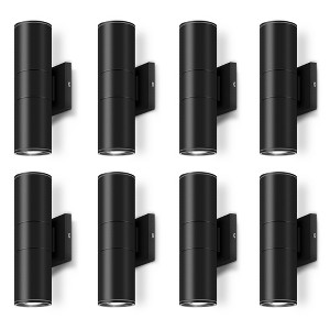 DAKAFUL Modern Cylinder Outdoor Wall Light, Waterproof Aluminum Up Down Light,12W Max 120V Exterior Lighting for Porch Patio - 1 of 4