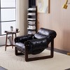 Vintage Oil Wax Leather Chaise Lounge Chair with Removable Armrests, Modern Sofa Chair for Living Room or Apartment – The Pop Home - 2 of 4