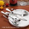 63-Piece Flatware Set for 12, Stainless Steel Retro Silverware with Vintage Baroque Design, Mirror Finish & Dishwasher Safe - 2 of 4