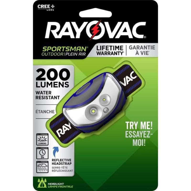 Rayovac Sportsman 200 lm Multicolored LED Head Lamp AAA Battery, 1 of 2