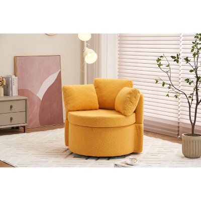NicBex Swivel Chair with Storage Accent Chair With Back Cushion Living Room Chair for Reading Room, Bedroom