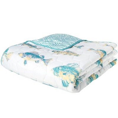 The Lakeside Collection Tisa Fish Quilt Ensemble - King Quilt