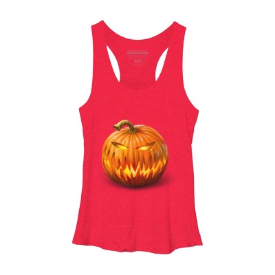 Women's Design By Humans Jack O'Lantern By Ldarro Racerback Tank Top