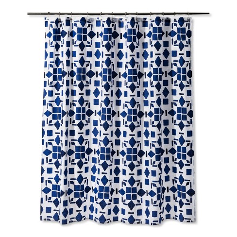 Geometric Shower Curtain Dancing Blue Room Essentials Target