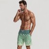 Anna-Kaci Swim Men's Gradient Checkered Swim Trunks with Adjustable Drawstring Waistband and Quick-Dry Lightweight Fabric - 3 of 4