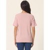 Seta T Women's Short Sleeve Summer Solid Color Basic Casual Knit T Shirts - 4 of 4
