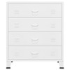 vidaXL Industrial Drawer Cabinet White 30.7 in.x15.7 in.x36.6 in. Metal - 3 of 4