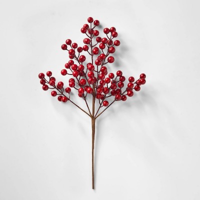 17in Red Berries Holiday Arrangement Stem Pick - Wondershop™