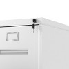 GlasFlength File Cabinets 3 Drawer File Cabinet Rolling Filing Cabinet Mobile File Cabinet for Home Office, White, 15.16"*17.72"*28.5" - 4 of 4