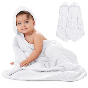 Baby Hooded Muslin Cotton Towel for Kids by Comfy Cubs - 1 of 4