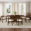 Christopher Knight Home Tyler Modern 7pc Rubberwood Upholstered Dining Set Beige/Walnut - 2 of 4