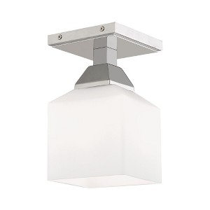 Livex Lighting Aragon 1 - Light Flush Mount in  Polished Chrome - 1 of 4