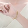 Guili 14K Yellow Gold Plated Sterling Silver with Fancy Cubic Zirconia Giraffe Dangle Charm Bracelet, Elegant Design for Every Occasion - 3 of 3