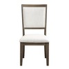 Asian Hardwoods and Fabric Upholstered Side Chair (Set of 2) with Wood-Framed Back, Easy-Care Fabric, and Toffee Finish - 2 of 4
