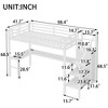 NicBex Twin XL/Full/Queen Size Loft Bed with Desk,Step Ladder,Shelves,LED,Wardrobe&Charging Station,Versatile Gaming Loft Bed for Gamers,Off-White - 3 of 4