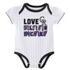 MLB Colorado Rockies Infant Girls' 3pk White Bodysuit - 2 of 4