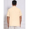 INSPIRE CHIC Men's Solid Short Sleeve Button Down Chest Pockets Linen Shirt - 3 of 4