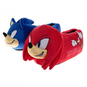 Kids Sonic the Hedgehog Plush Cozy Slippers - 1 of 3