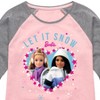Girls' - Barbie - Holidays & Christmas Shirt Tail Raglan Graphic T-shirt - 2 of 4