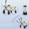 VisioGear Outdoor Serving Carts, Foldable Cart with All-Terrain Wheels, Collaspible Cart with Handle, Gray, 44.9"*24"*46.4" - 2 of 4