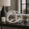 Modern Knot Statue Decorative Object for Home Decor - Sculpture Ornament for Coffee Table, Shelf, and Living Room Decor - 12", White - 2 of 4