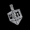 LA Pop Art Hanukkah Dreidel - Men's Word Art T-Shirt Grey X Large - 2 of 4