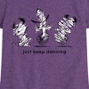 Girls' - Peanuts - Snoopy Just Keep Dancing Fitted Short Sleeve Graphic T-Shirt - 2 of 4