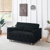 MAYEERTY Loveseat Corduroy Sofa with Dual Functions Aquipped with a Movable Tabletop for Living Room Bedroom - 2 of 4