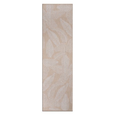 World Rug Gallery Distressed Palm Leaves Textured Flat Weave Indoor/Outdoor Area Rug