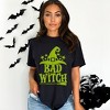Simply Sage Market Women's Bad Witch Broom Front and Back Short Sleeve Graphic Tee - 2 of 4