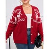 Women's Plus Size Ugly Christmas cardigan Long Sleeve Holiday Sweaters with Cute Patterns - 4 of 4