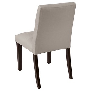 Tapered Dining Chair with Buttons - Klein Dove - Skyline Furniture , Gray
