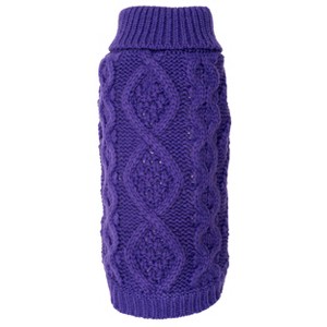The Worthy Dog Chunky Knit Turtleneck Pullover Sweater - 1 of 3