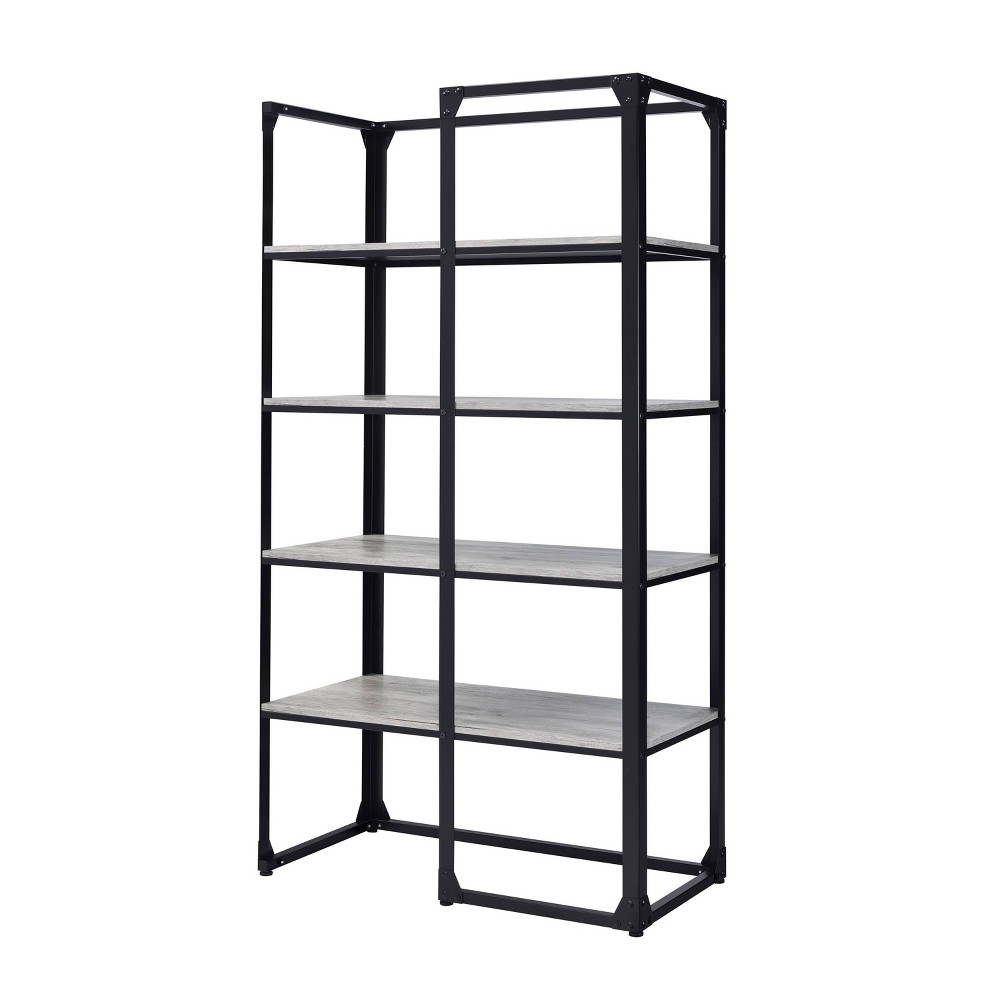 72.25" Havano 4 Shelf Open Industrial Bookcase: Steel Frame, MDF - HOMES: Inside + Out