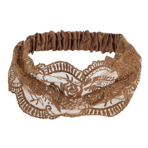 Unique Bargains Women's Rose Lace Headband 1 Pc - 1 of 4