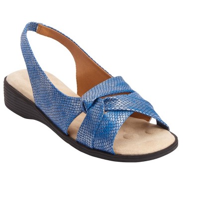 Comfortview Women's Wide Width The Pearl Sandal - 9 W, Blue : Target