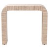 bali & pari Yareli Woven Grasscloth Console Table Natural/Gold - 4 of 4
