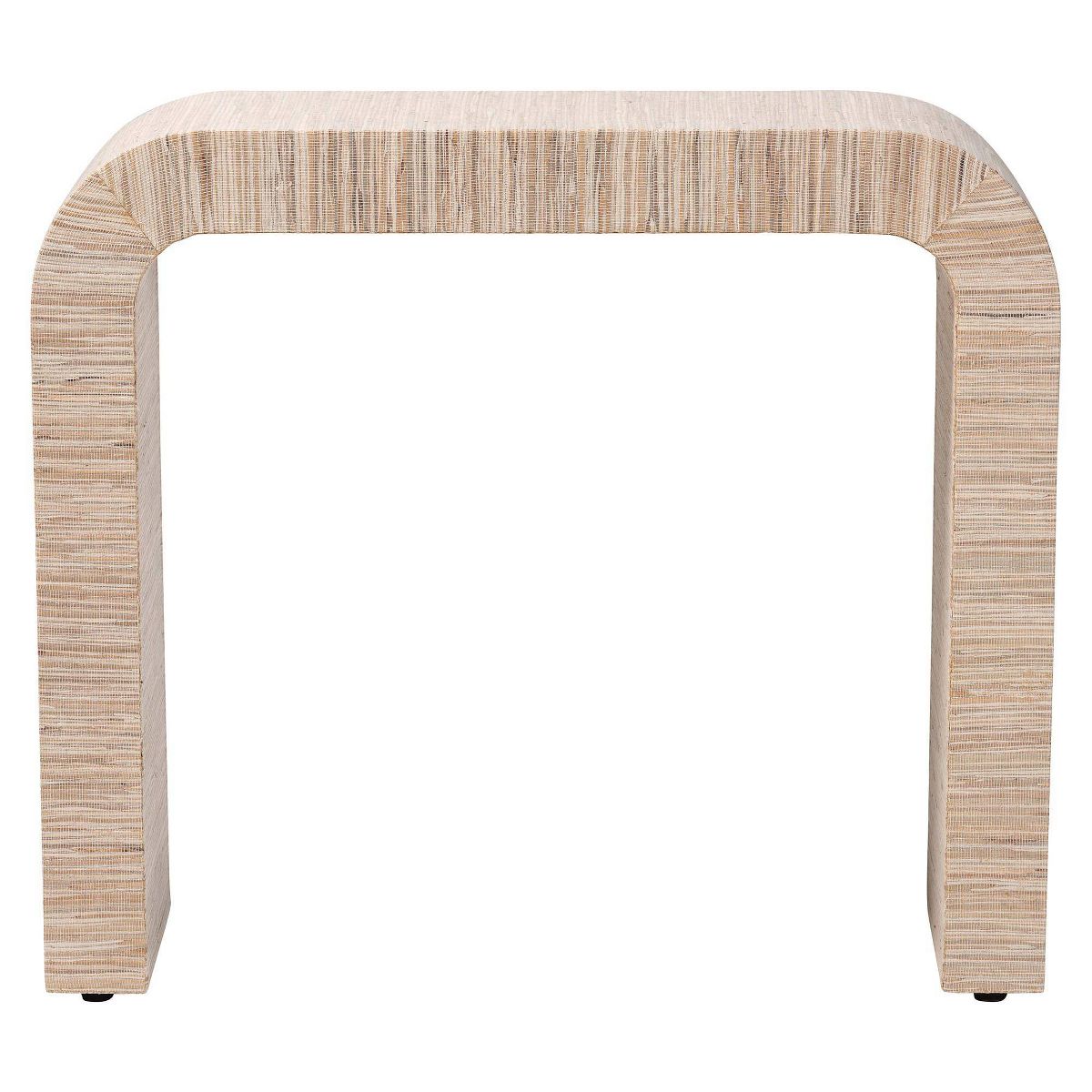 bali & pari Yareli Woven Grasscloth Console Table Natural/Gold - thumbnail 4
