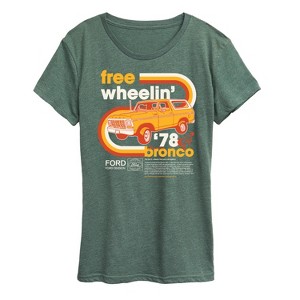 Women's - Ford - 1978  Bronco Free Wheelin Short Sleeve Graphic T-Shirt - 1 of 4