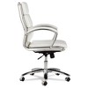 Alera Alera Neratoli Mid-Back Slim Profile Chair, Faux Leather, Up to 275 lb, 18.3" to 21.85" Seat Height, White Seat/Back, Chrome - 2 of 4