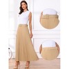 Allegra K Women's Flowy Pleated Elastic High Waist with Belt A-line Skirt - 2 of 4