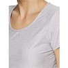 Reebok Womens Reversed Marled Basic T-Shirt, Grey, X-Large - 4 of 4