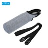 Unique Bargains Neoprene Insulated Removable Shoulder Straps Water Bottle Sling Bags 2.64"x7.28" 2 Pcs Gray - 3 of 4