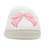 Kensie Women’s Slippers - Cozy House Slippers with Fuzzy Upper, Faux Fur Trim, and Bow Accent - 4 of 4