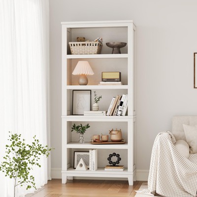 5 Tier Bookshelf, 71.3" Tall Bookcases with Adjustable Shelves, Wooden Book Shelf, Modern Display Cabinet for Living Room, Home Office, Bedroom