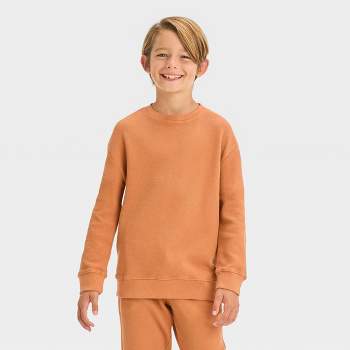 Boys' Solid Fleece Crewneck Pullover Sweatshirt - Cat & Jack™