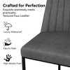 Vipbear Counter Height Bar Stools Set of 2, 25.6" H Barrel Upholestered Faux Leather Barstools with Back and Metal Frame for Kitchen Island - 3 of 4