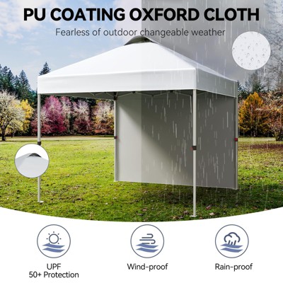 10x10 Pop-up Canopy，Patio Tent，Patented One Push Tent for Outdoor Events Commercial Instant Canopies，Canopy Wind Tunnel Design，with Wheeled Bag