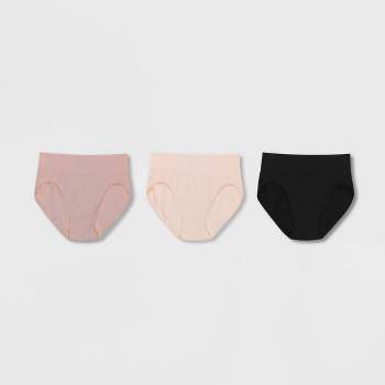 Hanes Premium Women's 3pk Smoothing Seamless Briefs Underwear - Basic Pack  Beige/light Brown/black 7 : Target