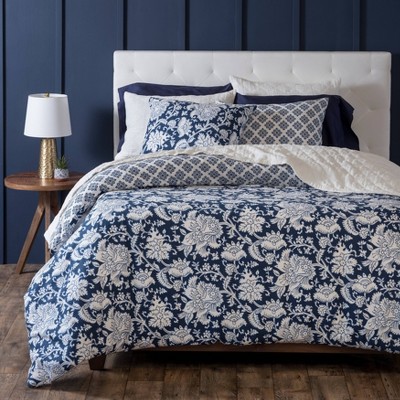 Queen Kyra Comforter Set Navy - Martha Stewart